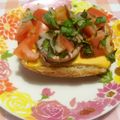 みんとこ's cooksnap of when they made いか揚げと夏野菜のオープンサンド.
