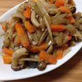 shinotann's cooksnap of when they made ★簡単★しめじ入きんぴらゴボウ！.