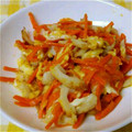 あ～ちゃんさ～ちゃん's cooksnap of when they made 人参と竹輪の卵とじ.