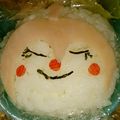 nekowahaha's cooksnap of when they made 簡単キャラ弁　ハムでドキンちゃん.