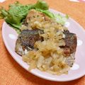 赤い電話's cooksnap of when they made 鯖のムニエル　オニオンソースかけ.