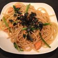 Kanicka's cooksnap of when they made ホウレンソウと鮭の和風パスタ.