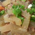 CoffeeCoco's cooksnap of when they made 大根ときのこのおかか味噌そぼろ煮.
