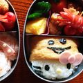 りん's cooksnap of when they made お稲荷さんでキティなめこ♪〈キャラ弁〉.