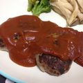 anjizi's cooksnap of when they made 【和牛１００％】こねないハンバーグ.