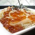 yoppy゜'s cooksnap of when they made イクラのクリームスパゲティー.