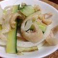 べる5's cooksnap of when they made 新玉葱&鶏皮&きゅうり＊簡単サラダ.