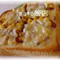 ma*o's cooksnap of when they made 屋台風！？焼きもろこしチーズトースト♫♬.