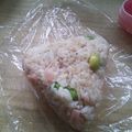 タカシィ's cooksnap of when they made 醤油マヨのハムおにぎり.