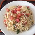 こなみ☆'s cooksnap of when they made トマトと大葉の和風冷製パスタ.
