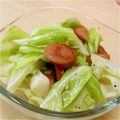 yanono's cooksnap of when they made 超簡単☆きゃべつとウィンナーだけ♪.