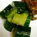 つくペコ's cooksnap of when they made たたきキュウリ♪ゴマ油の風味で韓国風に.