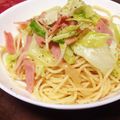 kwts_'s cooksnap of when they made キャベツとベーコンのパスタ☆コンソメ風味.