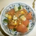 白いぐれーぷ's cooksnap of when they made 彩り野菜の納豆和え.
