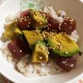 ＊…miyu…＊'s cooksnap of when they made 簡単マグロとアボカドの漬け丼.