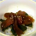 じゅんたまご's cooksnap of when they made 簡単☆まぐろ漬け丼.