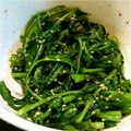 yuyayazu's cooksnap of when they made 空芯菜の胡麻あえ.