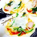 momo080's cooksnap of when they made フライパンで作る！簡単餃子の皮ピザ.