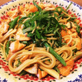 tams0426's cooksnap of when they made 和風が旨いっ☆鮭とシソのバター醤油パスタ.