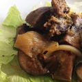 yoshie999's cooksnap of when they made 鶏レバーと茄子のカレー炒め.
