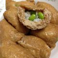 こたつねこくん's cooksnap of when they made 味付けいなりあげで☆簡単☆枝豆いなり寿司.