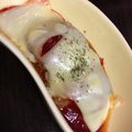 ラスクチャッピ's cooksnap of when they made サバ味噌缶でトマトチーズ焼き！.