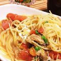 よーさんぽ's cooksnap of when they made トマトと舞茸のパスタ.
