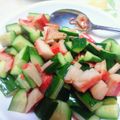 ＊銀柳＊'s cooksnap of when they made きゅうりとカニカマの胡麻ポン酢和え～♪♪.