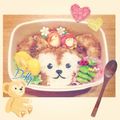 しゅがーぁ's cooksnap of when they made ダッフィーのとりそぼろ弁当✿キャラ弁.