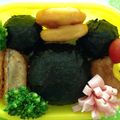 くーまんかい's cooksnap of when they made 簡単♪ミッキーのおにぎり〈キャラ弁〉.