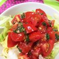 二度寝から目が覚めた's cooksnap of when they made お弁当はトマトとシソの冷製パスタ.