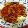 tttom's cooksnap of when they made ナスとトマトとズッキーニのスパゲティ.