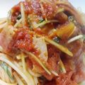 サチビ's cooksnap of when they made 水菜とベーコンのアラビアータ.