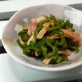 saranpyoru's cooksnap of when they made ピーマンとベーコンの塩こしょう炒め.