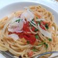 nobumuu's cooksnap of when they made トマトとレモン塩のパスタ.