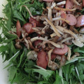 soratea's cooksnap of when they made みず菜ときのこのサラダ.