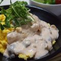 めろーんぱーん's cooksnap of when they made オムライスの明太子クリームソース♡.