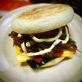 ジョンリークッカー's cooksnap of when they made きんぴらごぼうと海苔チーズマヨサンド。.