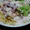 レミア's cooksnap of when they made 鮭とキャベツの桜色クリームパスタ★.