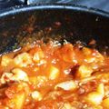 料理する幸せ's cooksnap of when they made 鶏もも肉とヒヨコ豆のピリ辛トマト煮込み.