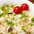 kaori5548's cooksnap of when they made 簡単♬【ベーコンとエリンギの混ぜご飯】.