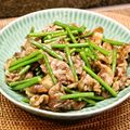 ちべターリー's cooksnap of when they made にんにくの芽と牛肉の炒めもの.