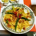 michygel's cooksnap of when they made 簡単♪アスパラと豚肉のペペロンチーノ.
