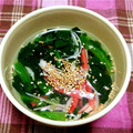 まあまま☆0403's cooksnap of when they made ほうれん草とカニかまのスープ.