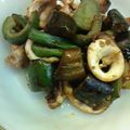ｋａｍｉｙａｍａ's cooksnap of when they made するめいかと茄子のコチュジャン炒め.