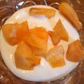 まぽろーん's cooksnap of when they made 朝食にピッタリ!!　柿とヨーグルト✿.