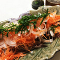 mahalomiyu's cooksnap of when they made ☒鰹のたたき☒２種のタレで♪.
