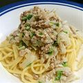 macky_'s cooksnap of when they made 挽肉とアスパラのクリームパスタ.
