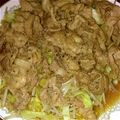  ｸﾐ's cooksnap of when they made ラー油がピリリ！豚肉の炒め物.
