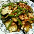芋の葉's cooksnap of when they made 茄子といんげんの天かすパラパラ炒め！.